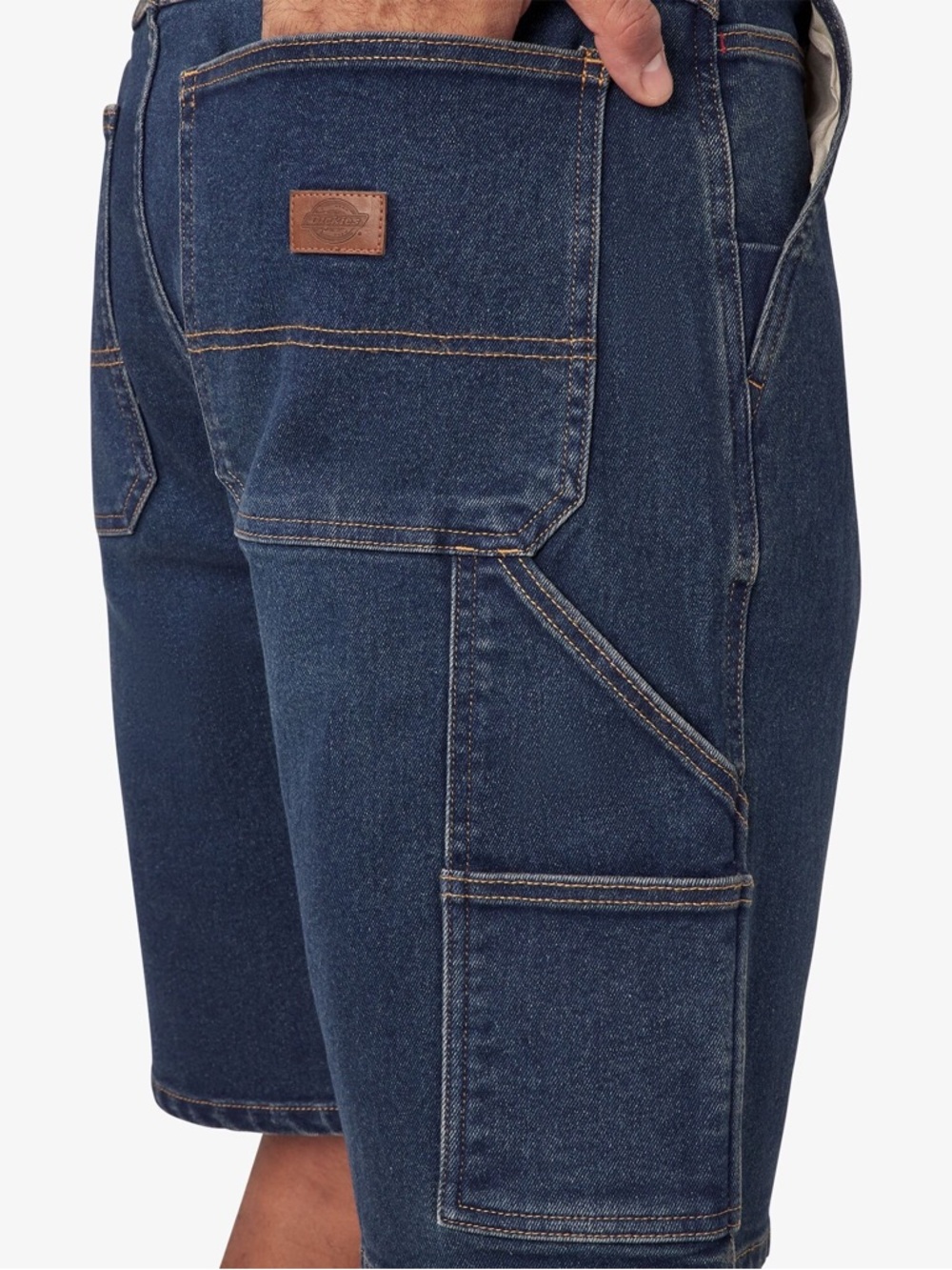NWT Dickies Flex Denim Shorts Medium Wash Blue Workwear Utility Stretch Cotton